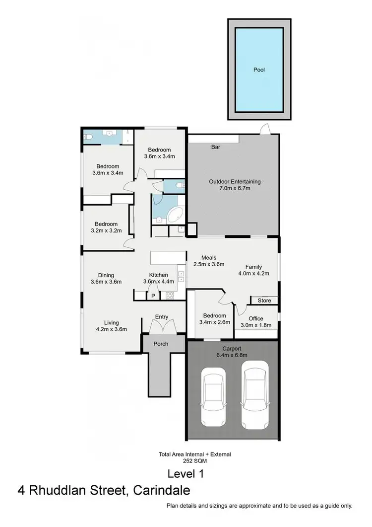 Floorplan of Homely house listing, 4 Rhuddlan Street, Carindale QLD 4152