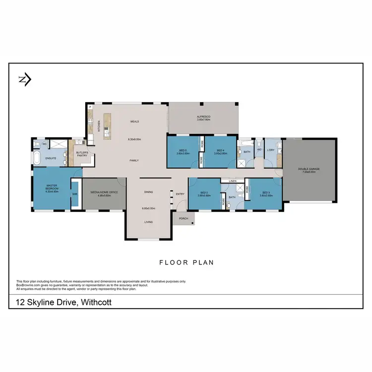 Floorplan of Homely house listing, 12 Skyline Drive, Withcott QLD 4352