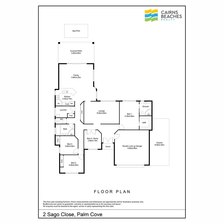 Floorplan of Homely house listing, 2 Sago Close, Palm Cove QLD 4879