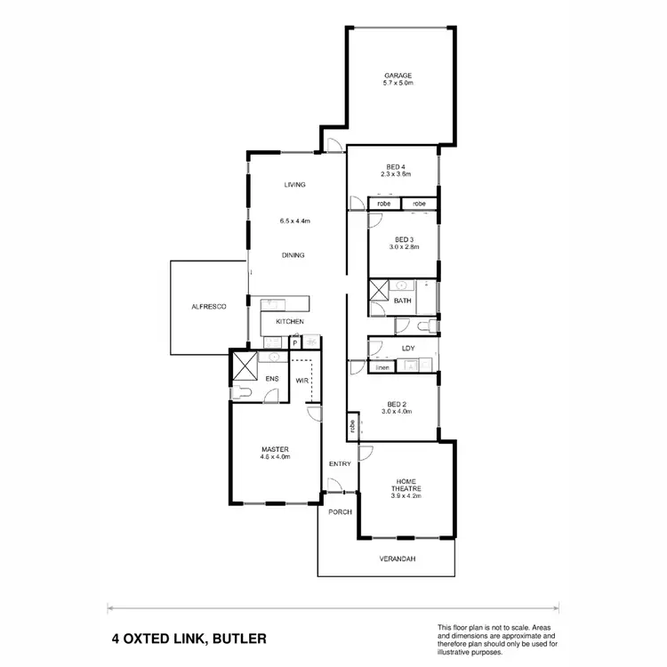 Floorplan of Homely house listing, 4 Oxted Link, Butler WA 6036