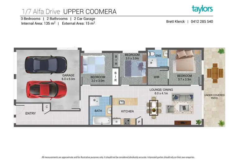 Floorplan of Homely semi-detached listing, 1 and 2/7 Alfa Drive, Upper Coomera QLD 4209