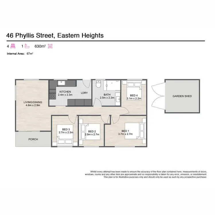 Floorplan of Homely house listing, 46 Phyllis Street, Eastern Heights QLD 4305