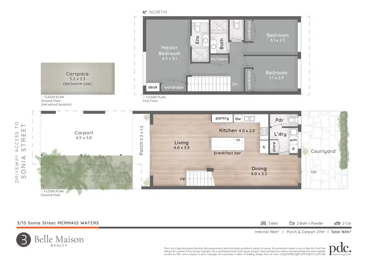 Floorplan of Homely townhouse listing, 3/15 Sonia Street, Mermaid Waters QLD 4218
