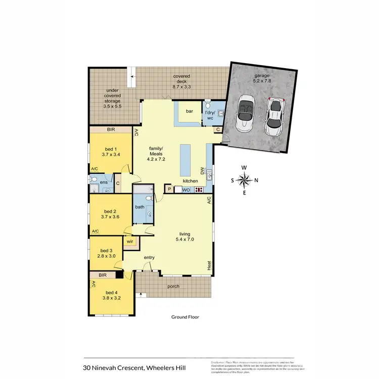 Floorplan of Homely house listing, 30 Ninevah Crescent, Wheelers Hill VIC 3150