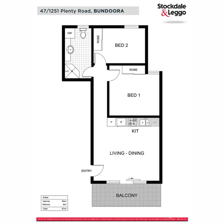 Floorplan of Homely apartment listing, 47/1251 Plenty Road, Bundoora VIC 3083