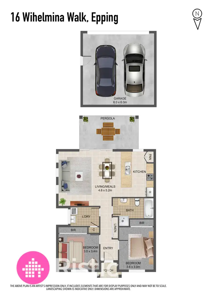 Floorplan of Homely townhouse listing, 16 Wilhelmina Walk, Epping VIC 3076