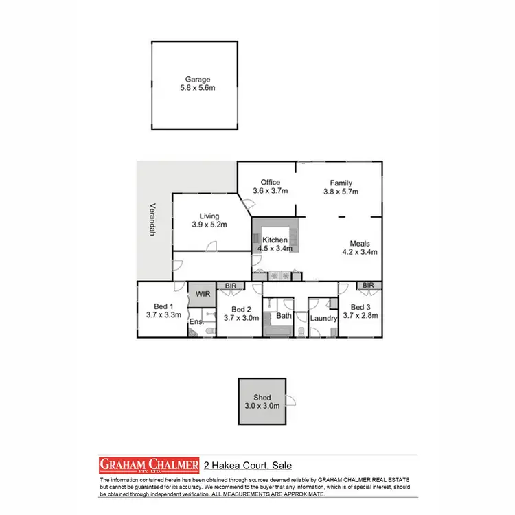 Floorplan of Homely house listing, 2 Hakea Court, Sale VIC 3850