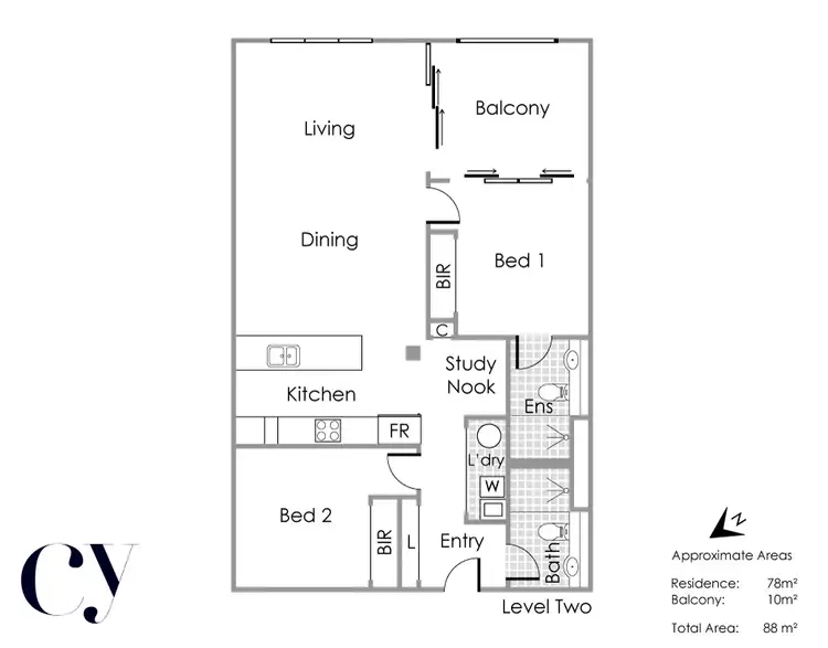 Floorplan of Homely apartment listing, 18/36 Queen Victoria Street, Fremantle WA 6160
