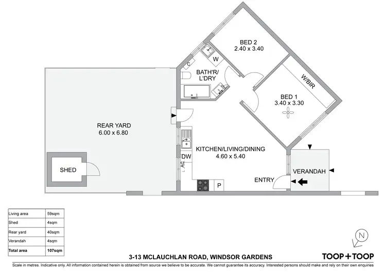 Floorplan of Homely unit listing, 3/13 Mclauchlan Road, Windsor Gardens SA 5087