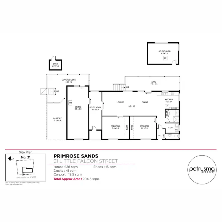 Floorplan of Homely house listing, 21 Little Falcon Street, Primrose Sands TAS 7173