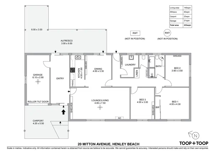 Floorplan of Homely house listing, 20 Mitton Avenue, Henley Beach SA 5022