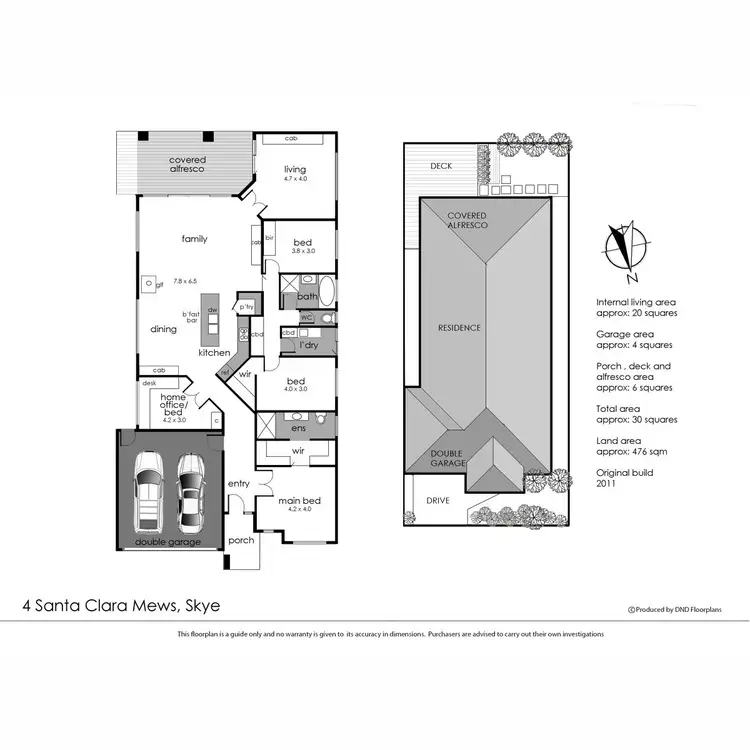 Floorplan of Homely house listing, 4 Santa Clara Mews, Skye VIC 3977
