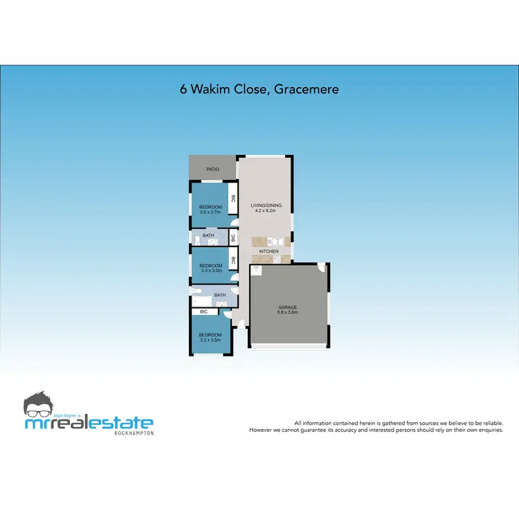 Floorplan of Homely house listing, 6 Wakim Close, Gracemere QLD 4702