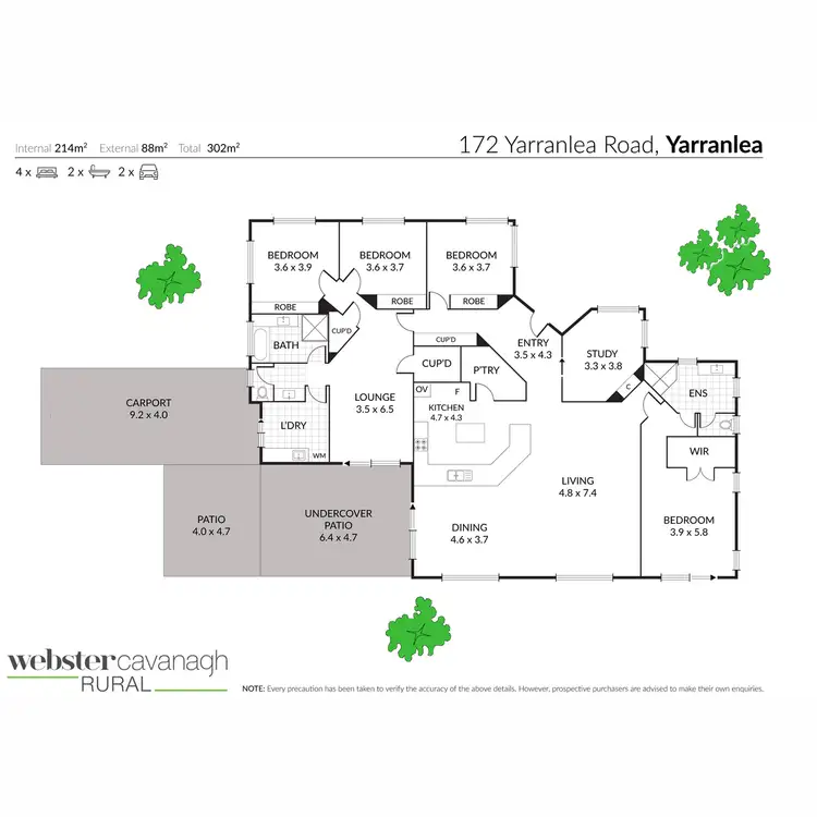 Floorplan of Homely rural property listing, 172 Yarranlea Road, Yarranlea QLD 4356