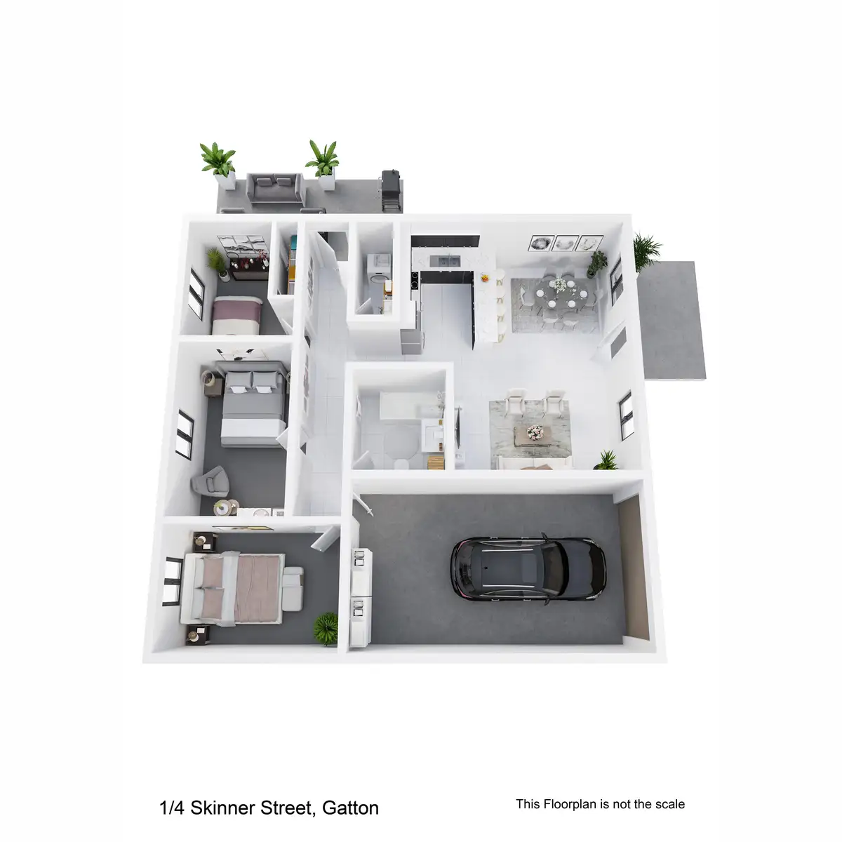 Floorplan of Homely unit listing, 1/4 Skinner Street, Gatton QLD 4343