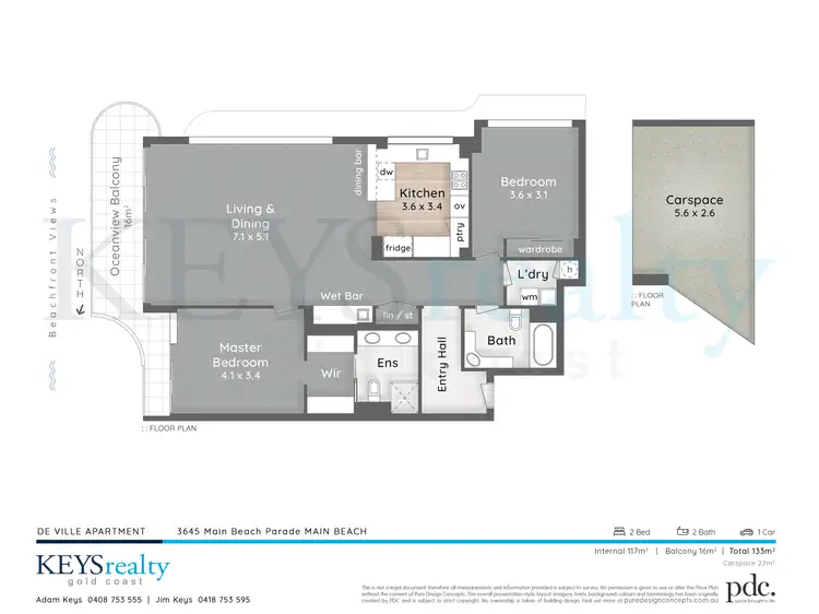 Floorplan of Homely apartment listing, 13/3645 Main Beach Parade, Main Beach QLD 4217
