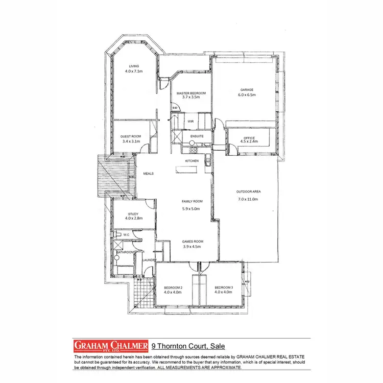 Floorplan of Homely house listing, 9 Thornton Court, Sale VIC 3850