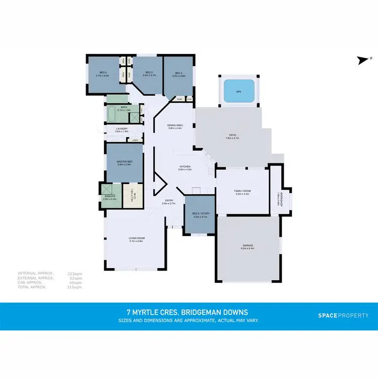 Floorplan of Homely house listing, 7 Myrtle Crescent, Bridgeman Downs QLD 4035