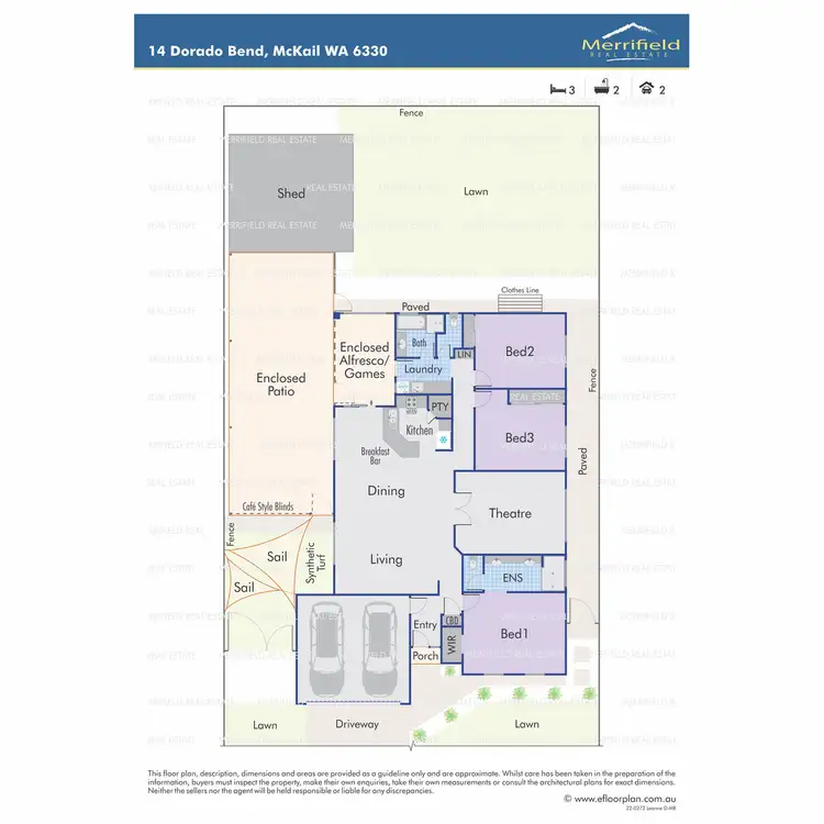 Floorplan of Homely house listing, 14 Dorado Bend, Mckail WA 6330