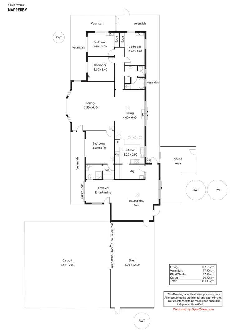 Floorplan of Homely house listing, 4 Bain Avenue, Napperby SA 5540