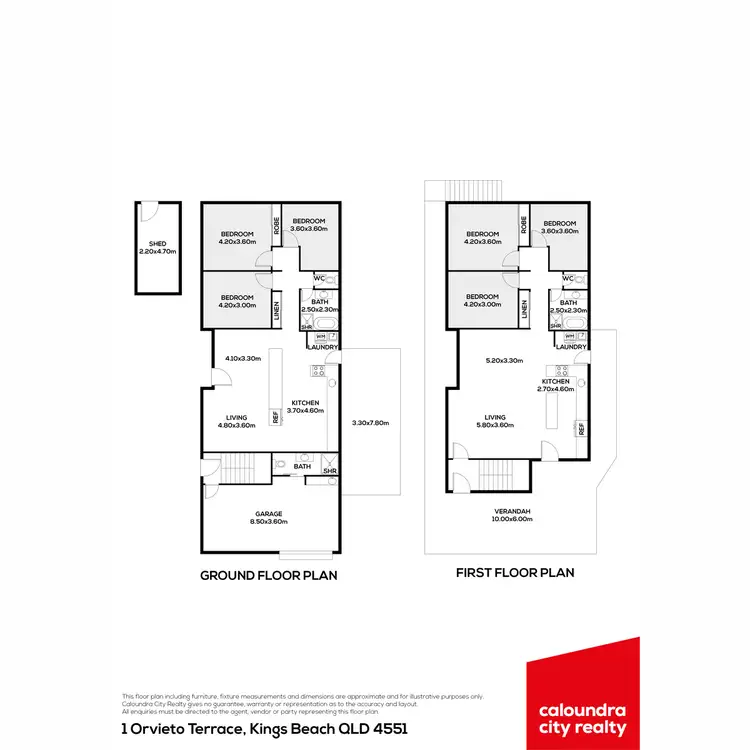 Floorplan of Homely house listing, 1 Orvieto Terrace, Kings Beach QLD 4551