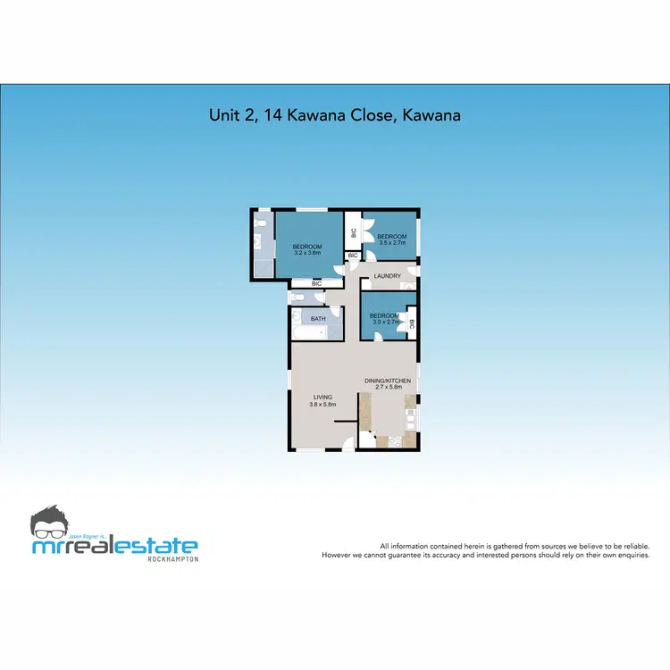 Floorplan of Homely unit listing, 2/14 Kawana Close, Kawana QLD 4701