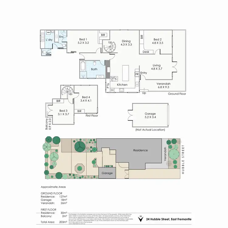 Floorplan of Homely house listing, 24 Hubble Street, East Fremantle WA 6158