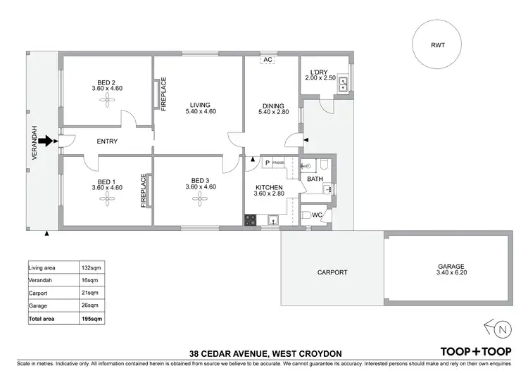 Floorplan of Homely house listing, 38 Cedar Avenue, West Croydon SA 5008