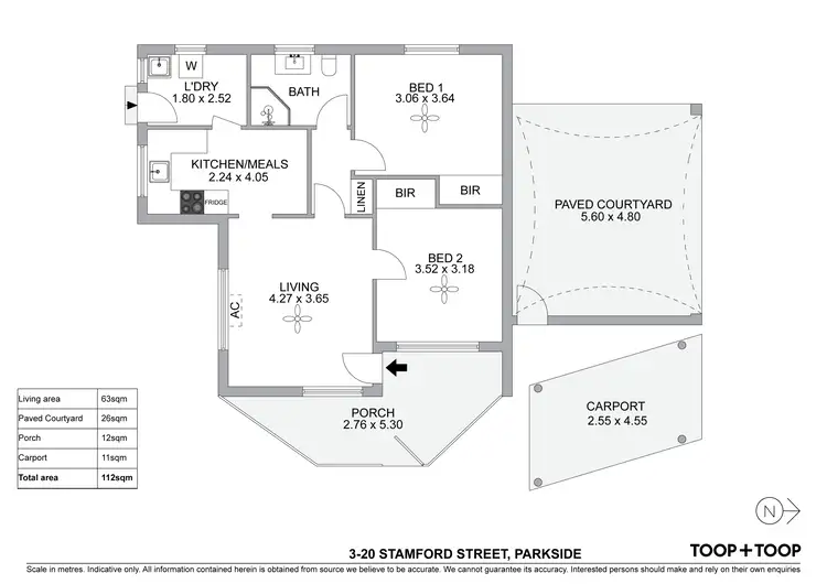 Floorplan of Homely unit listing, 3/20 Stamford Street, Parkside SA 5063