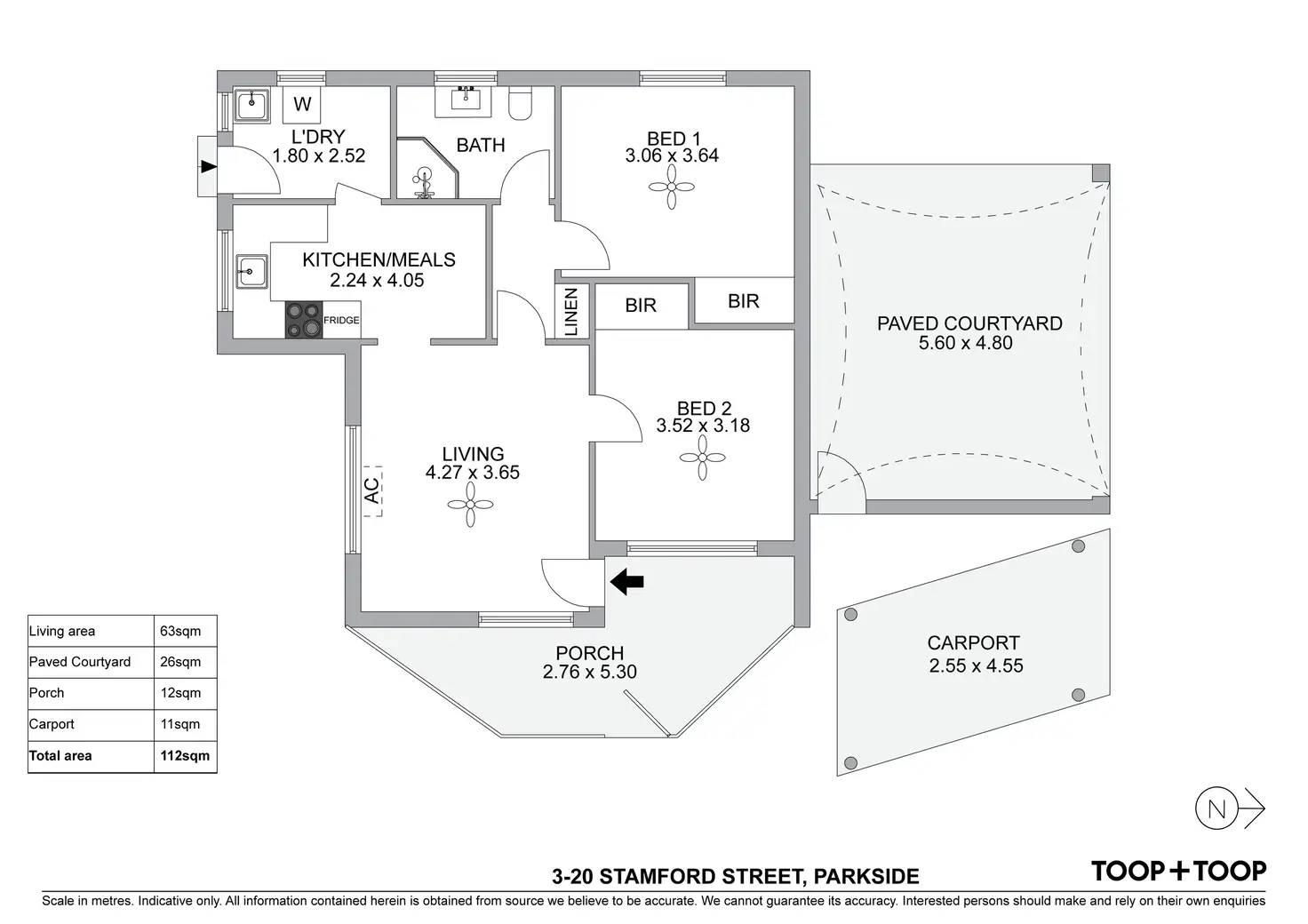 Floorplan of Homely unit listing, 3/20 Stamford Street, Parkside SA 5063