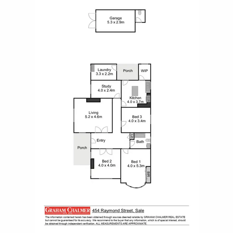 Floorplan of Homely house listing, 454 Raymond Street, Sale VIC 3850