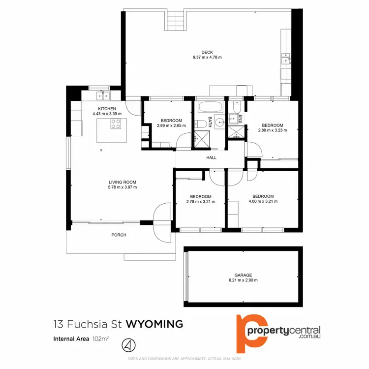 Floorplan of Homely house listing, 13 Fuchsia Street, Wyoming NSW 2250
