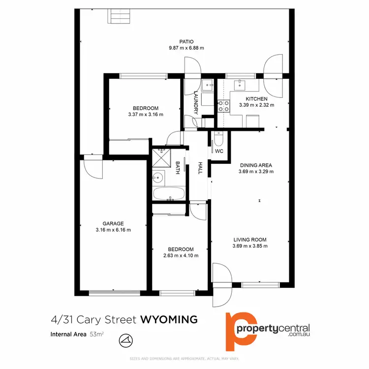 Floorplan of Homely villa listing, 4/31 Cary Street, Wyoming NSW 2250