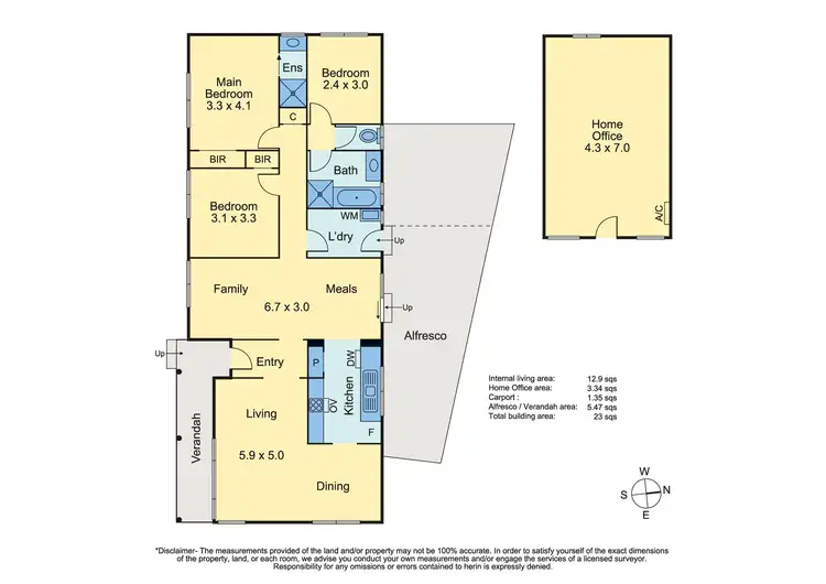 Floorplan of Homely house listing, 34 Bunarong Drive, Frankston VIC 3199