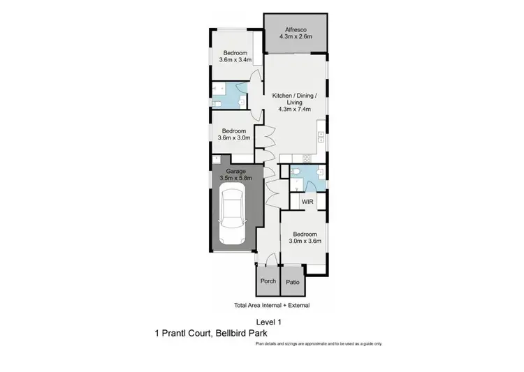Floorplan of Homely house listing, 1 Prantl Court, Bellbird Park QLD 4300
