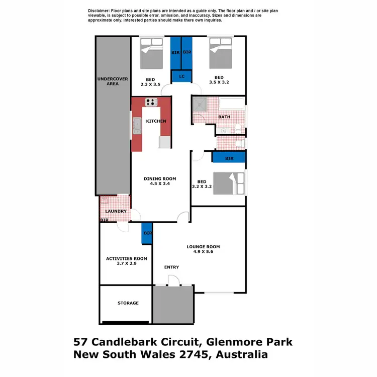 Floorplan of Homely house listing, 57 Candlebark Circuit, Glenmore Park NSW 2745