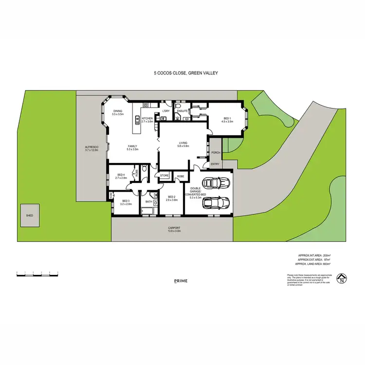 Floorplan of Homely house listing, 5 Cocos Close, Green Valley NSW 2168