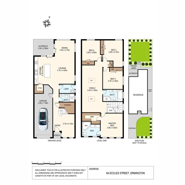 Floorplan of Homely semi-detached listing, 5A Eccles Street, Ermington NSW 2115
