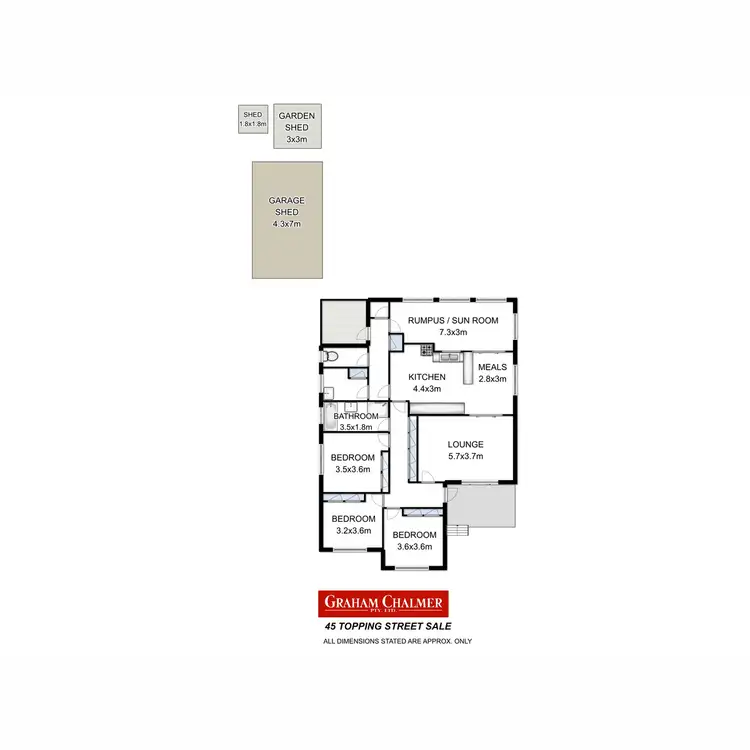 Floorplan of Homely house listing, 45 Topping Street, Sale VIC 3850