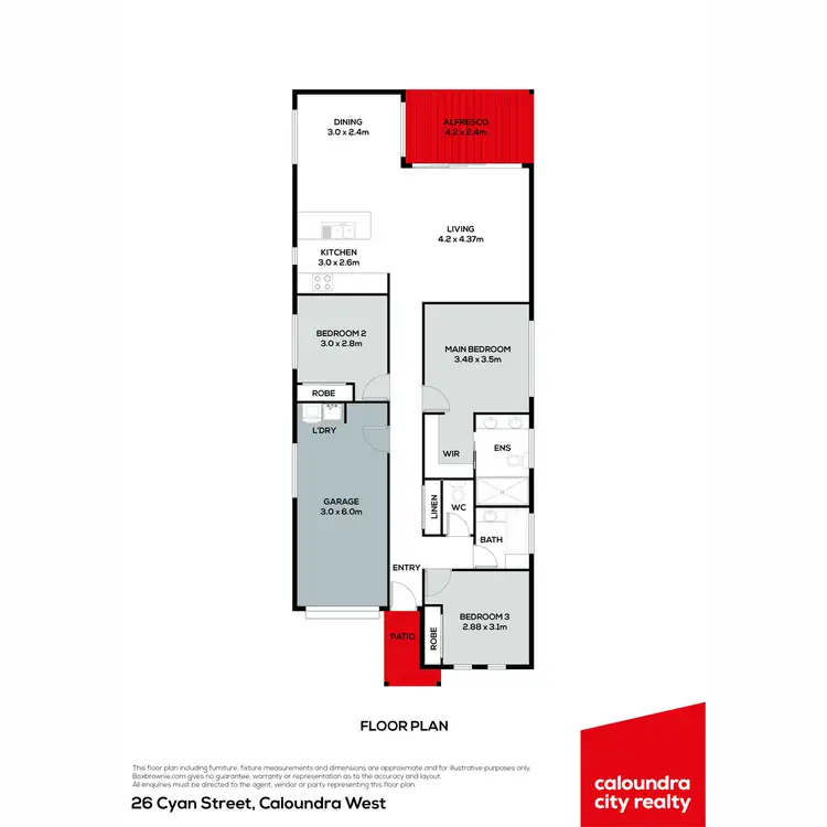 Floorplan of Homely house listing, 26 Cyan Street, Caloundra West QLD 4551