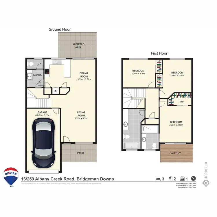 Floorplan of Homely townhouse listing, 16/259 Albany Creek Road, Bridgeman Downs QLD 4035
