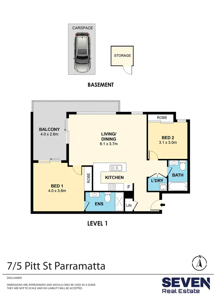Floorplan of Homely unit listing, 7/5 Pitt Street, Parramatta NSW 2150