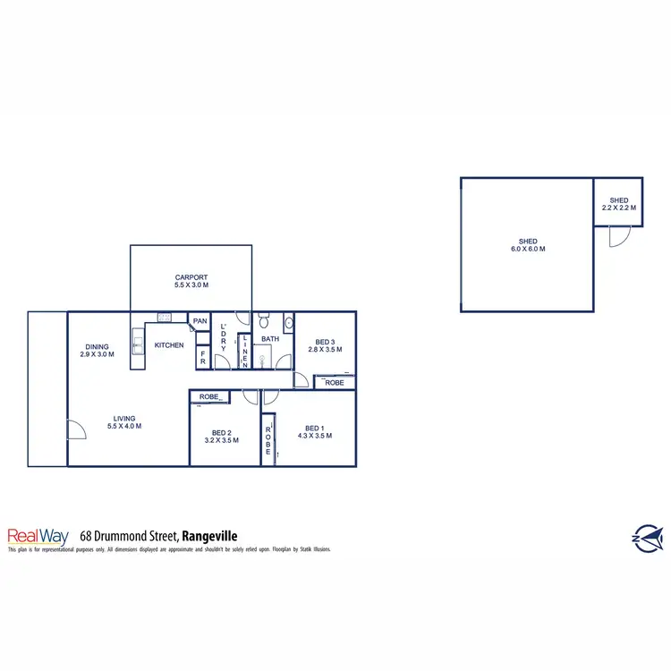 Floorplan of Homely house listing, 68 Drummond Street, Rangeville QLD 4350