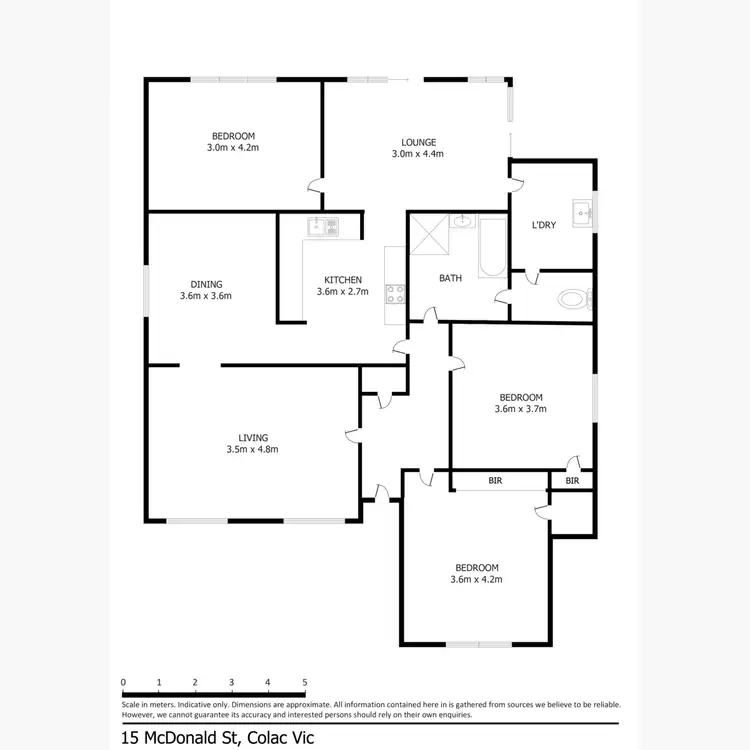 Floorplan of Homely house listing, 15 McDonald Street, Colac VIC 3250