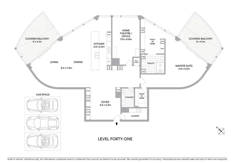 Floorplan of Homely apartment listing, 4103/71 Eagle Street, Brisbane City QLD 4000