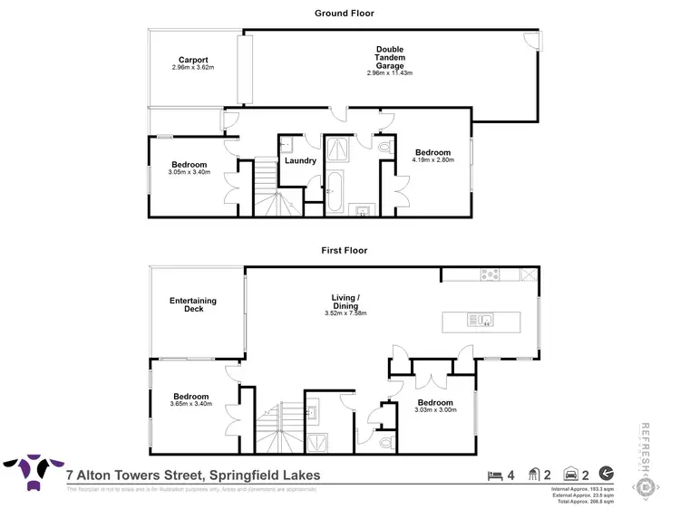 Floorplan of Homely house listing, 7 Alton Towers Street, Springfield Lakes QLD 4300