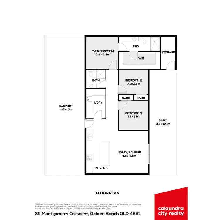 Floorplan of Homely house listing, 39 Montgomery Crescent, Golden Beach QLD 4551