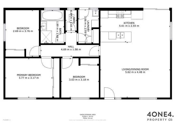 Floorplan of Homely house listing, 2 Laurel Street, Risdon Vale TAS 7016