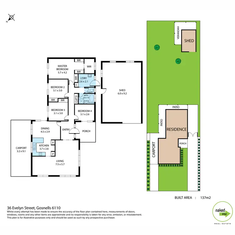 Floorplan of Homely house listing, 36 Evelyn Street, Gosnells WA 6110