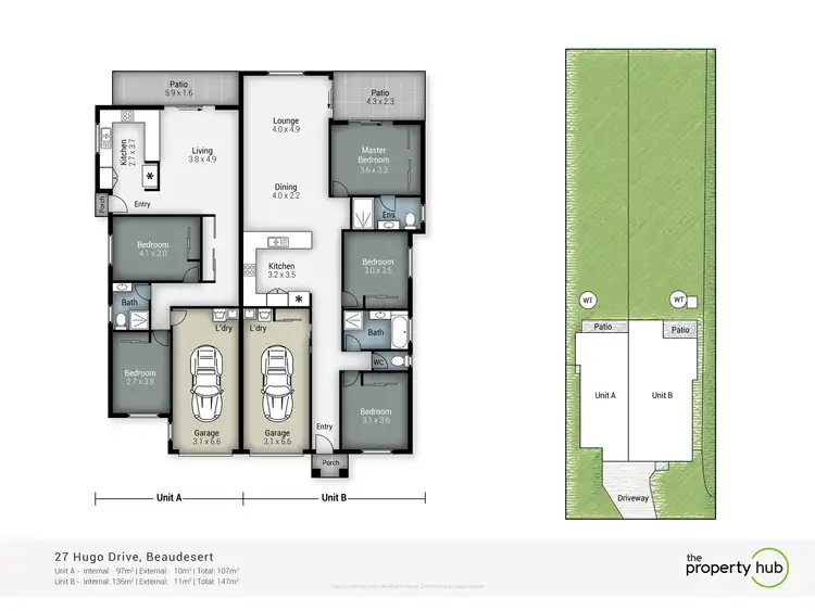 Floorplan of Homely semi-detached listing, 27 Hugo Drive, Beaudesert QLD 4285